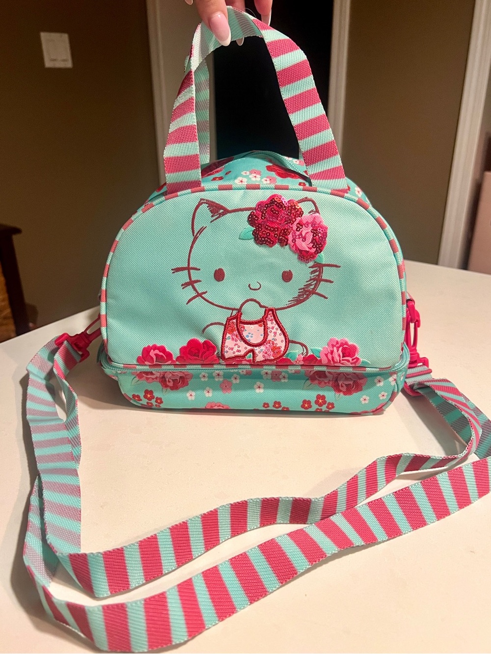 RARE 💕 Hello Kitty Insulated Dual-Compartment Lunch Bag